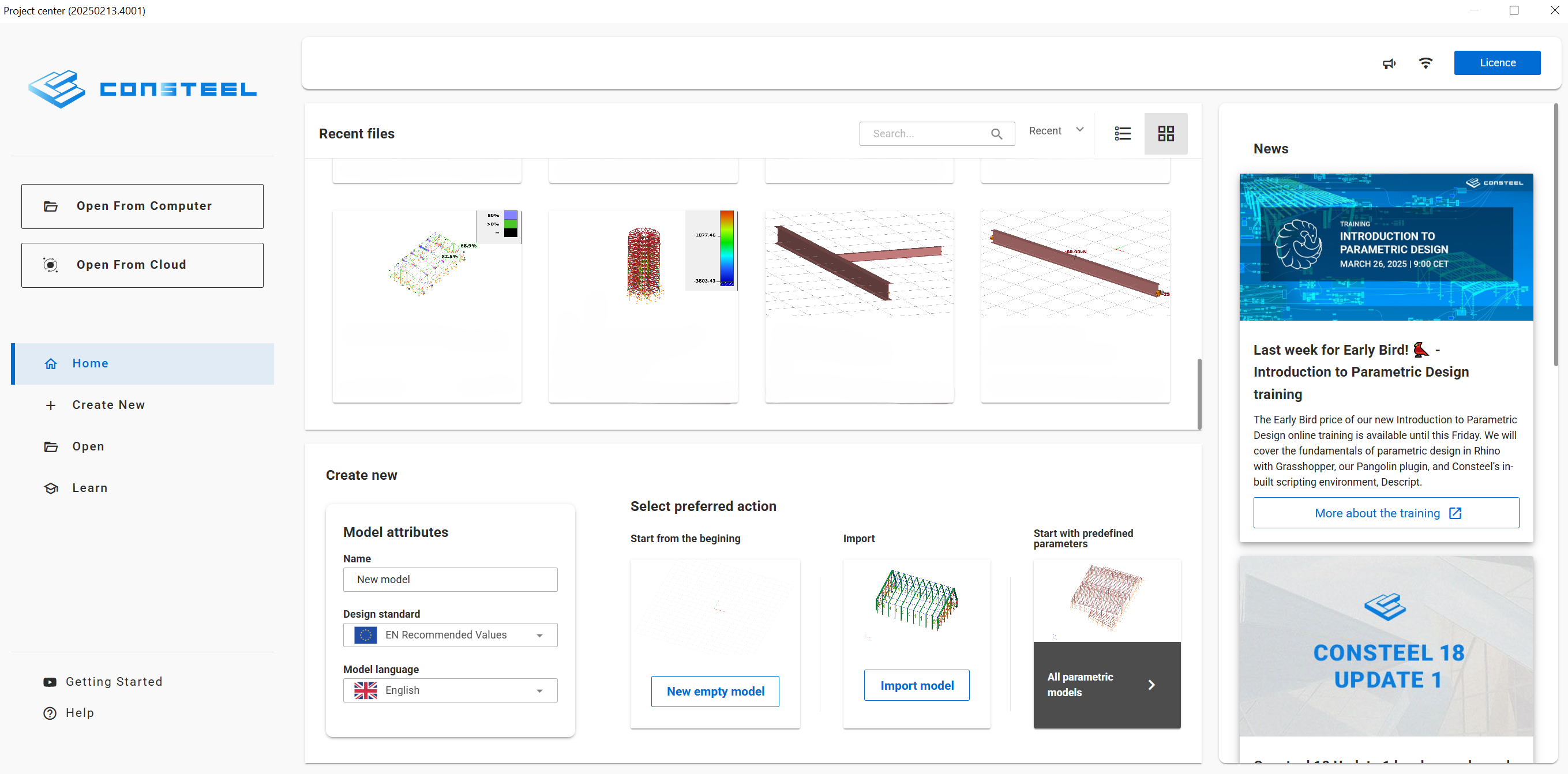 Installing and running the software | Consteel Documentation Center