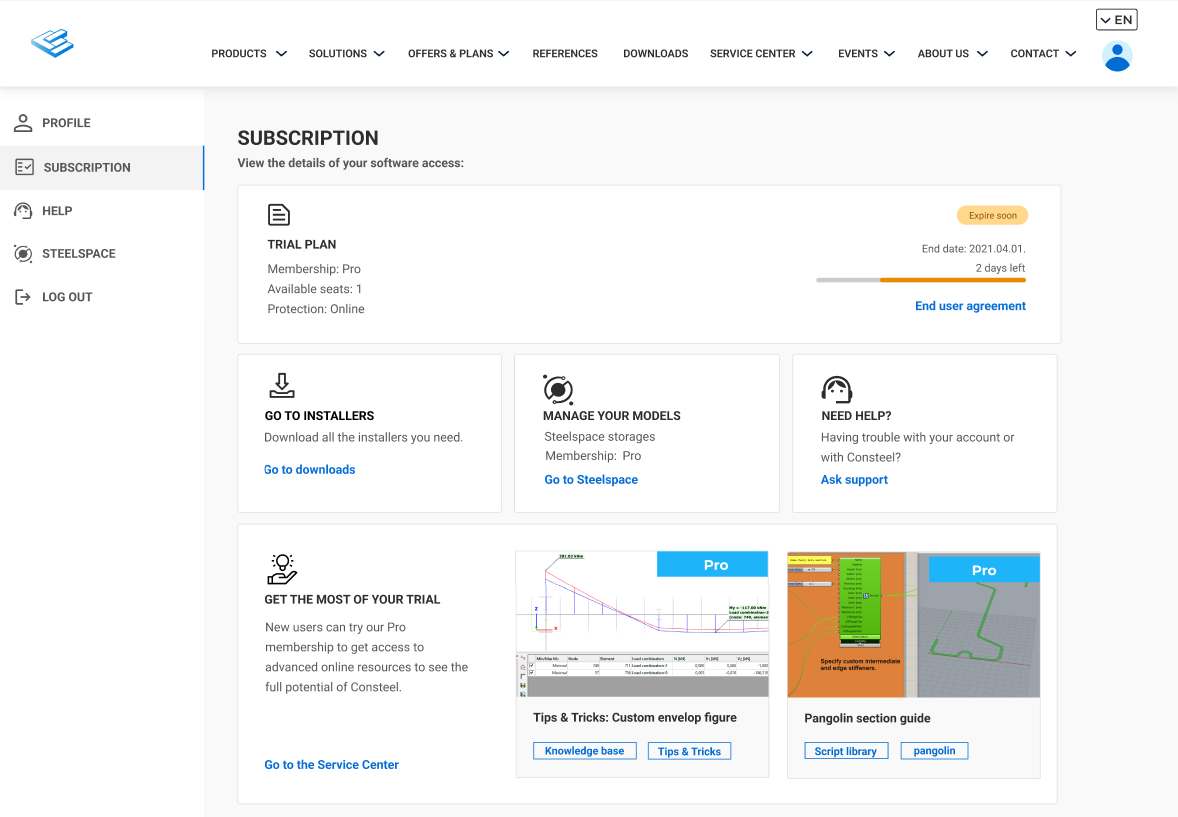 Installing and running the software | Consteel Documentation Center