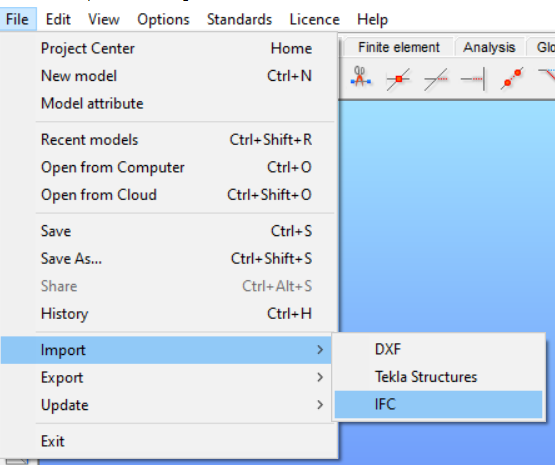 Ifc Function IFC import and export | Consteel Documentation Center